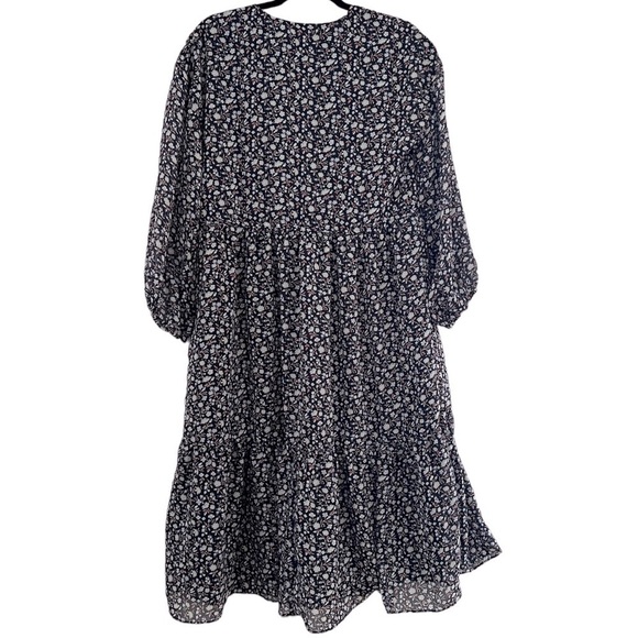 Madewell Tie-Waist Midi Dress in Harvest Vine Size Medium NWT - Picture 4 of 7